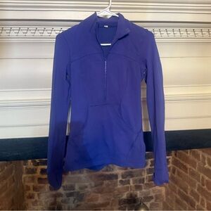 Lululemon Quarter Zip Pullover Womens size 4 White Cropped Mock Neck Running